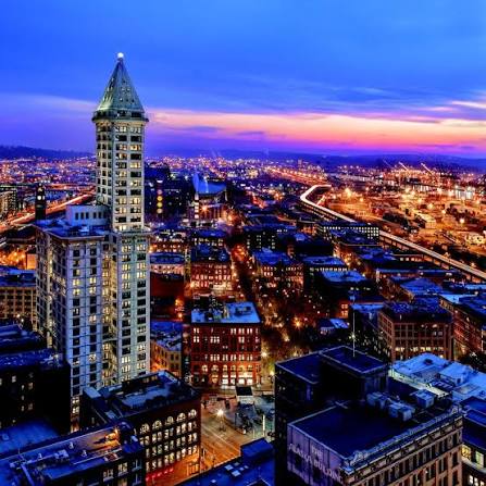 Bellevue at dusk